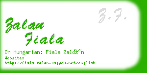 zalan fiala business card
